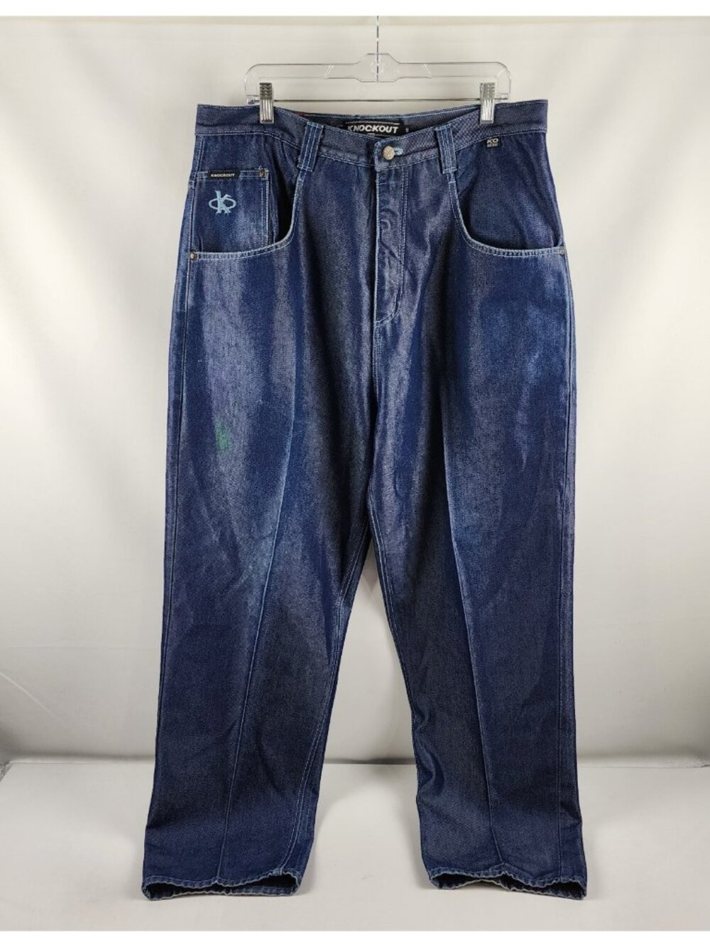Knockout KO Jeans Mens 40x32 Blue Vintage Y2K Baggy Skater Denim